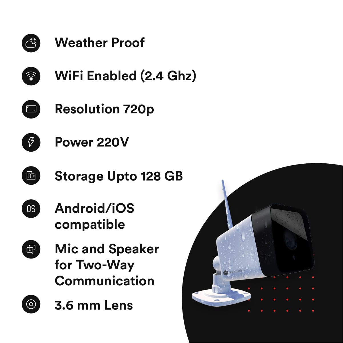 Zunpluse WiFi smart camera